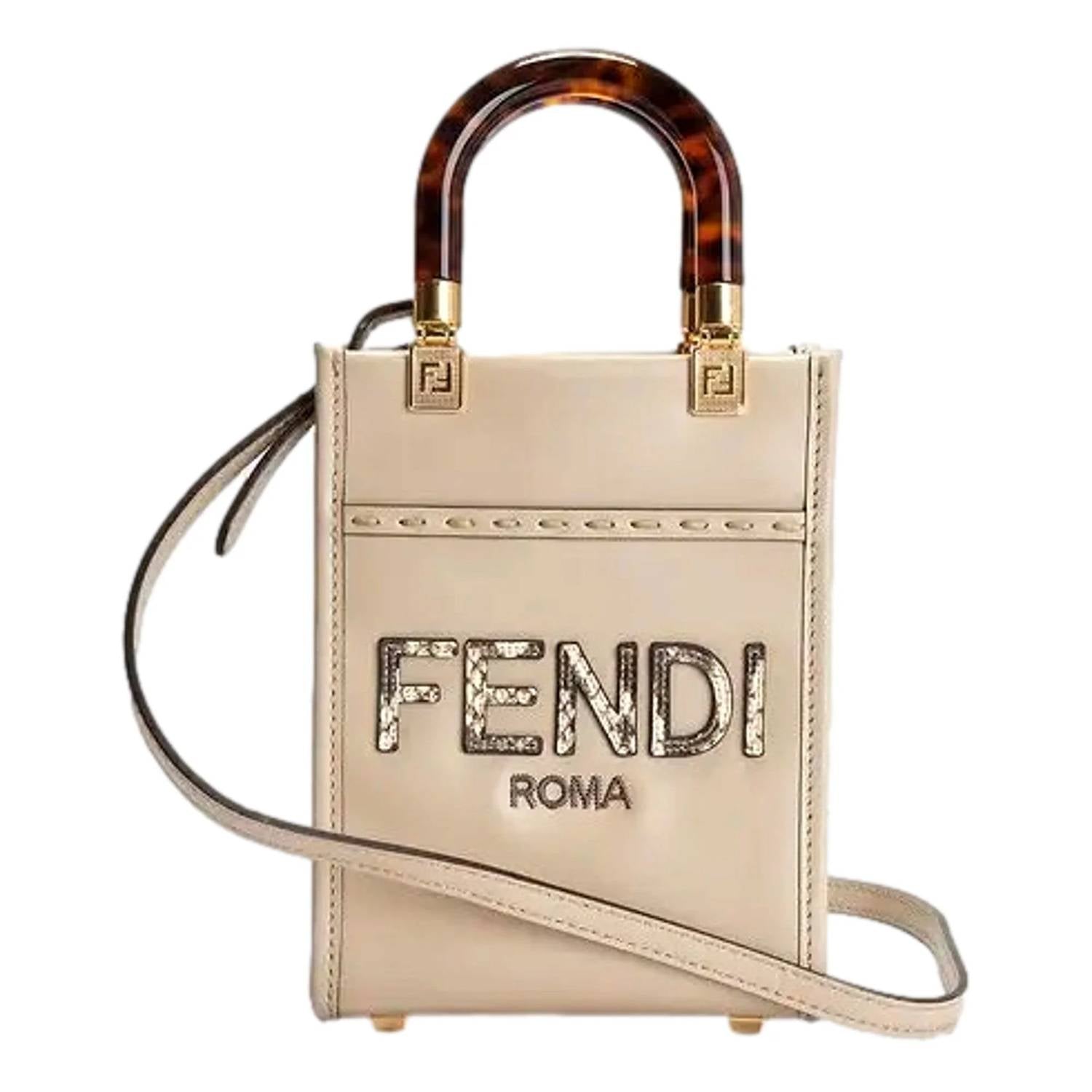 Fendi - Women's Mini Sunshine Shopper Tote Crossbody Bag