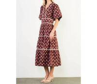 Thml - Puff Sleeve Tiered Print Dress