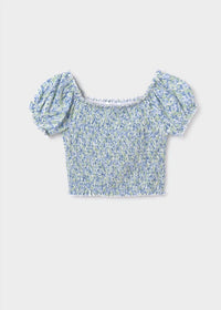 Mayoral - Girls' Monet Cropped Honeycomb Blouse