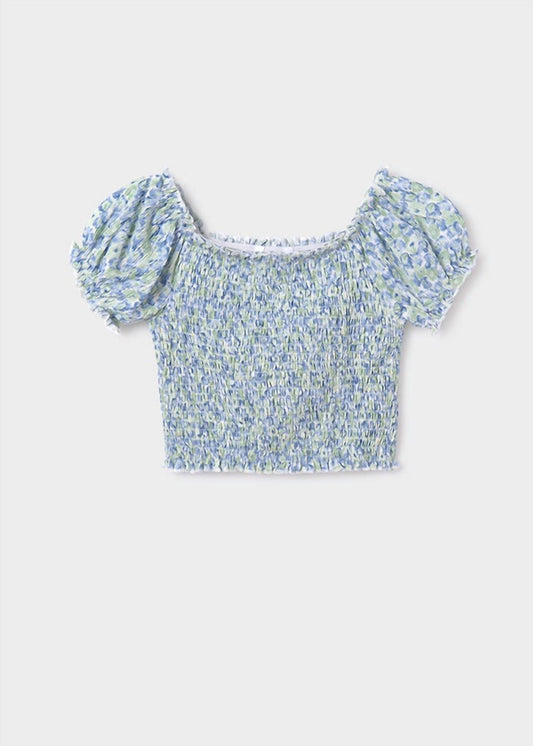 Mayoral - Girls' Monet Cropped Honeycomb Blouse