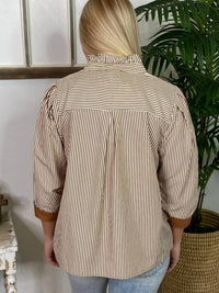 Jodifl - Striped Button-down Blouse