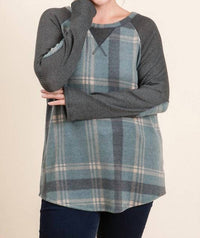 Lovely Melody - Women's Stevie Plaid Color Block Top