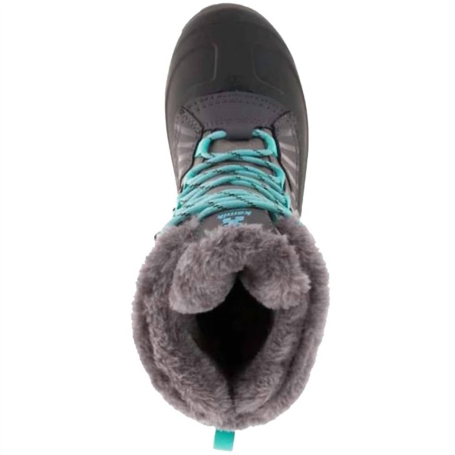 kamik Women’s Iceland Winter Boots in charcoal - women's shoe - detail view