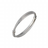 Gold & Honey - Women's Crossover Bangle Bracelet And Hoop Earrings Set