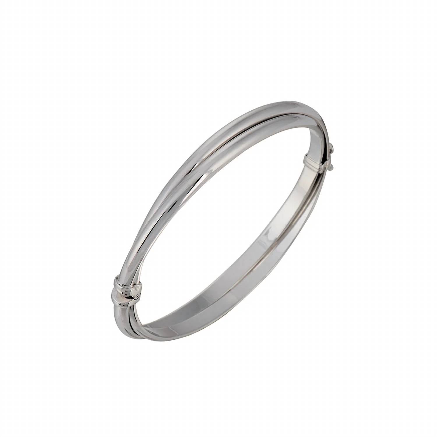 Gold & Honey - Women's Crossover Bangle Bracelet And Hoop Earrings Set