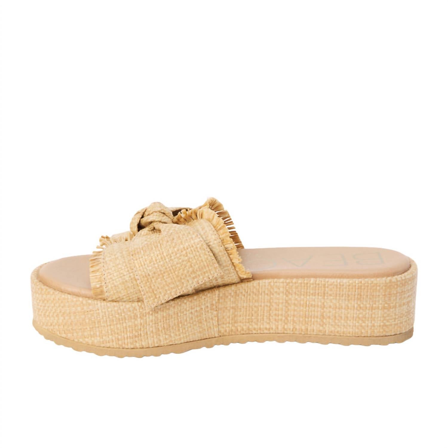 Beach by Matisse Women's Sunda Platform Slide Sandals in beige - women's shoe - alternate view