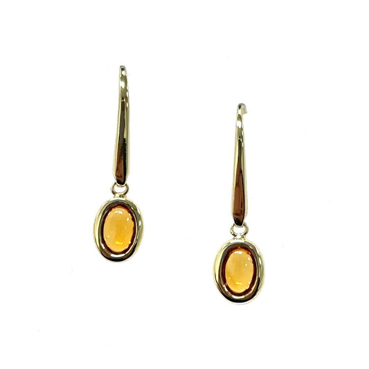 Aamiaa - Color Candy Collection Earrings With 6x4 Oval Citrine