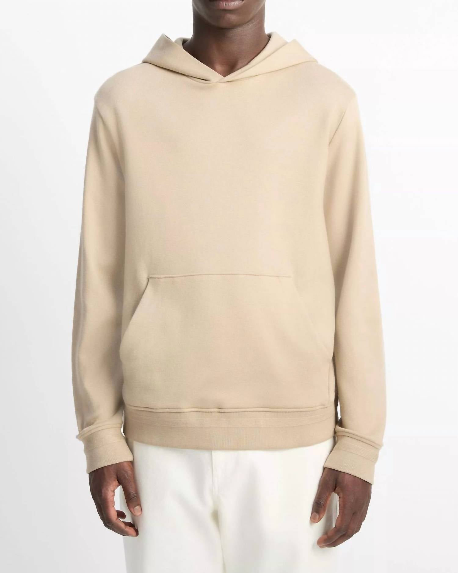 Vince - Brushed Interlock Long Sleeve Hooded Pullover