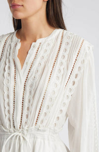 Loveshackfancy - Tindra Tie Waist Long Sleeve Mini Dress