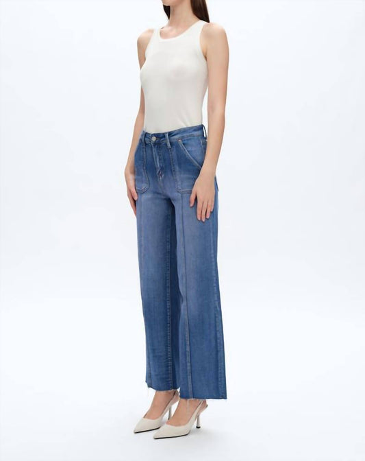Bayeas - Hailee High Rise Relaxed Straight Jeans With Raw Hem