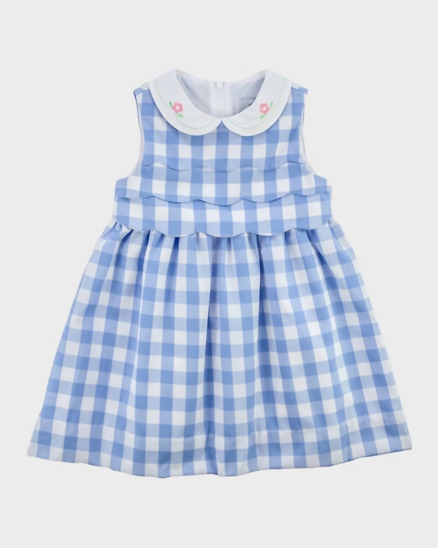 Florence Eiseman - Girl's Embroidered Collar Gingham Dress