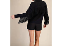 Style Usa - Women's Fringe Whisper Turtleneck Sweater