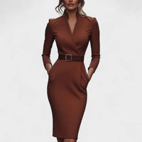 Rosa Clothing - Refined Belted Sheath Dress