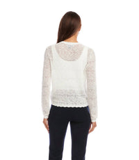 Karen Kane - Pointelle Cardigan Sweater
