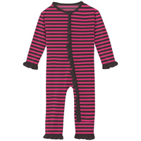 Kickee - Girls' Ruffle Coverall with Snaps