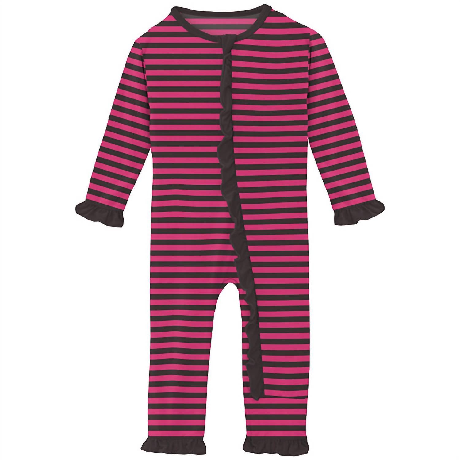 Kickee - Girls' Ruffle Coverall with Snaps