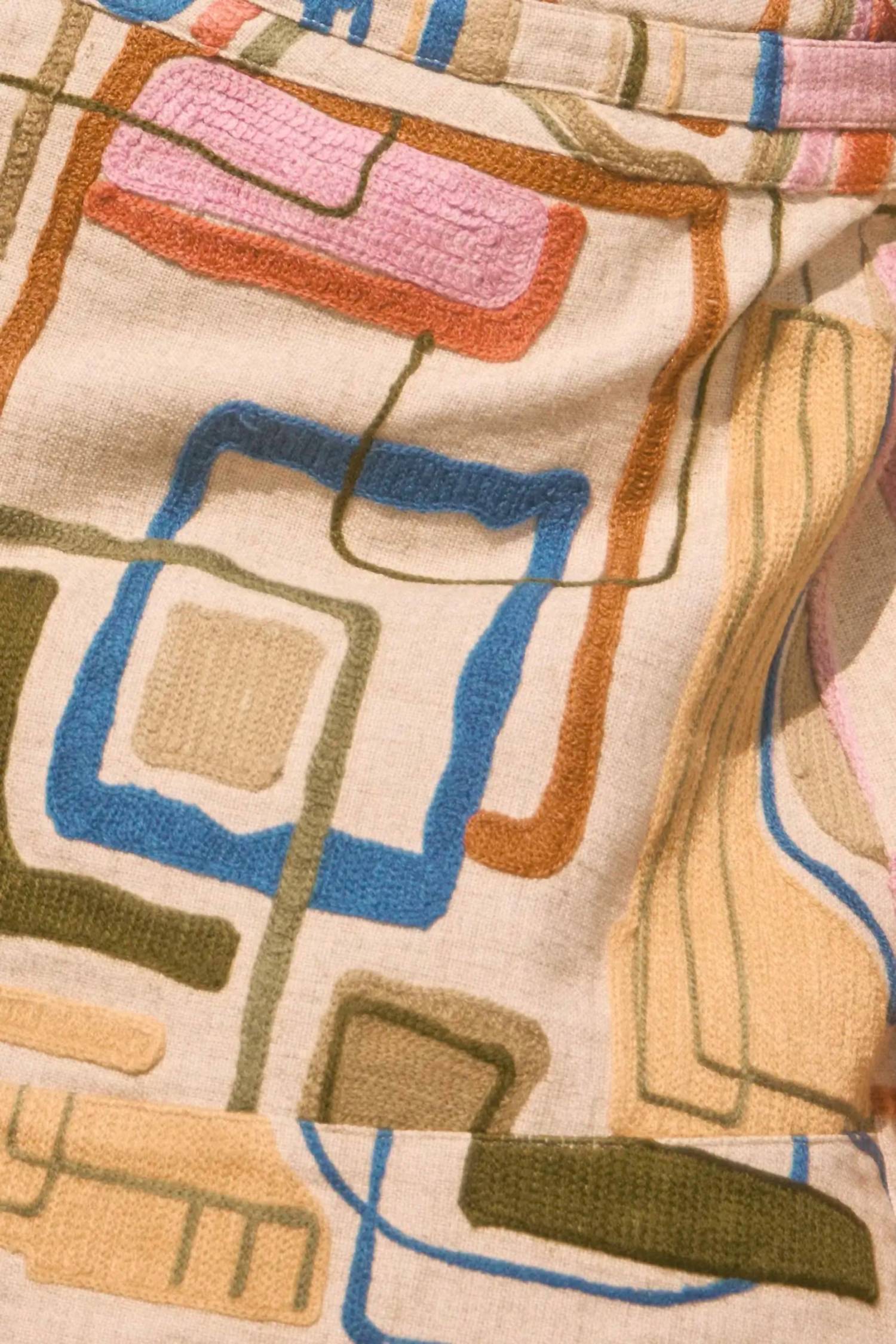 HUNTER BELL Powell Mini Skirt in montauk tapestry - women's skirt - alternate view