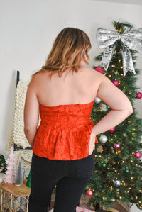Sugarlips - Women's Arielle Jacquard Peplum Top