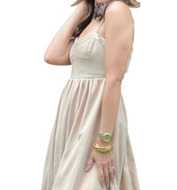 Moon River - Mixed Media Midi Dress