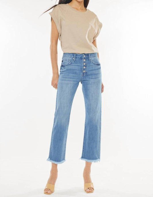 Kancan - High Rise Straight Leg Jeans