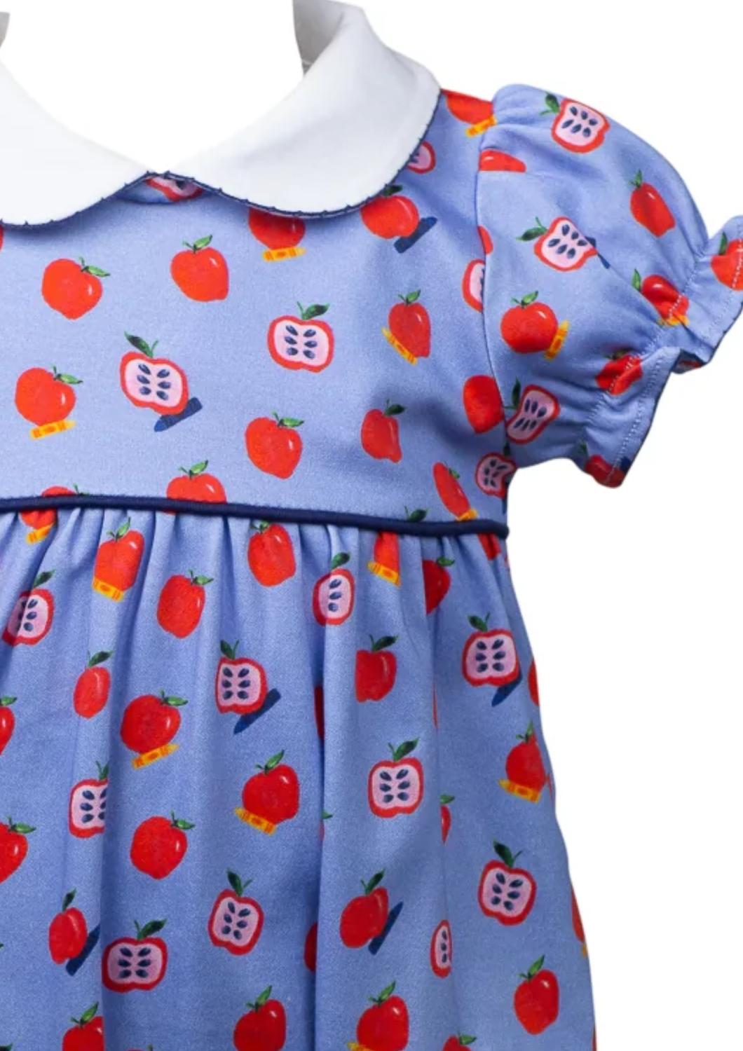 The Proper Peony - Baby Girl's School Apples Bubble One Piece