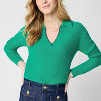 J.Crew - Tipped Textured Sweater-polo