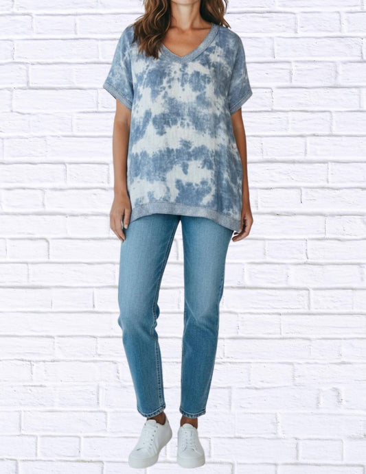 Tempo Paris - Washed Linen V-neck Top