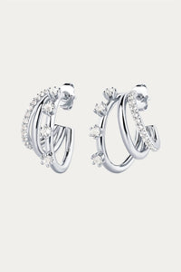 TRIPLE THREAT GEMSTONE HOOPS