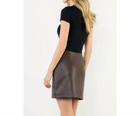 Thml - Bow Faux Leather Skirt