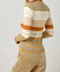 Mystree - Color Block Striped Sweater