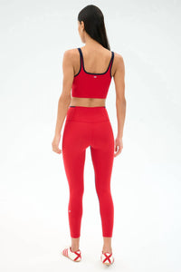 SPLITS59 Easton Rigor High Waist 7/8 Leggings in pirate red indigo - women's pants - detail view