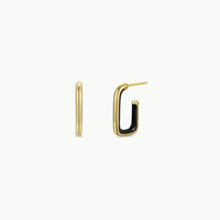 Jaxkelly - Women's Enamel Large Rectangle Hoop Earrings