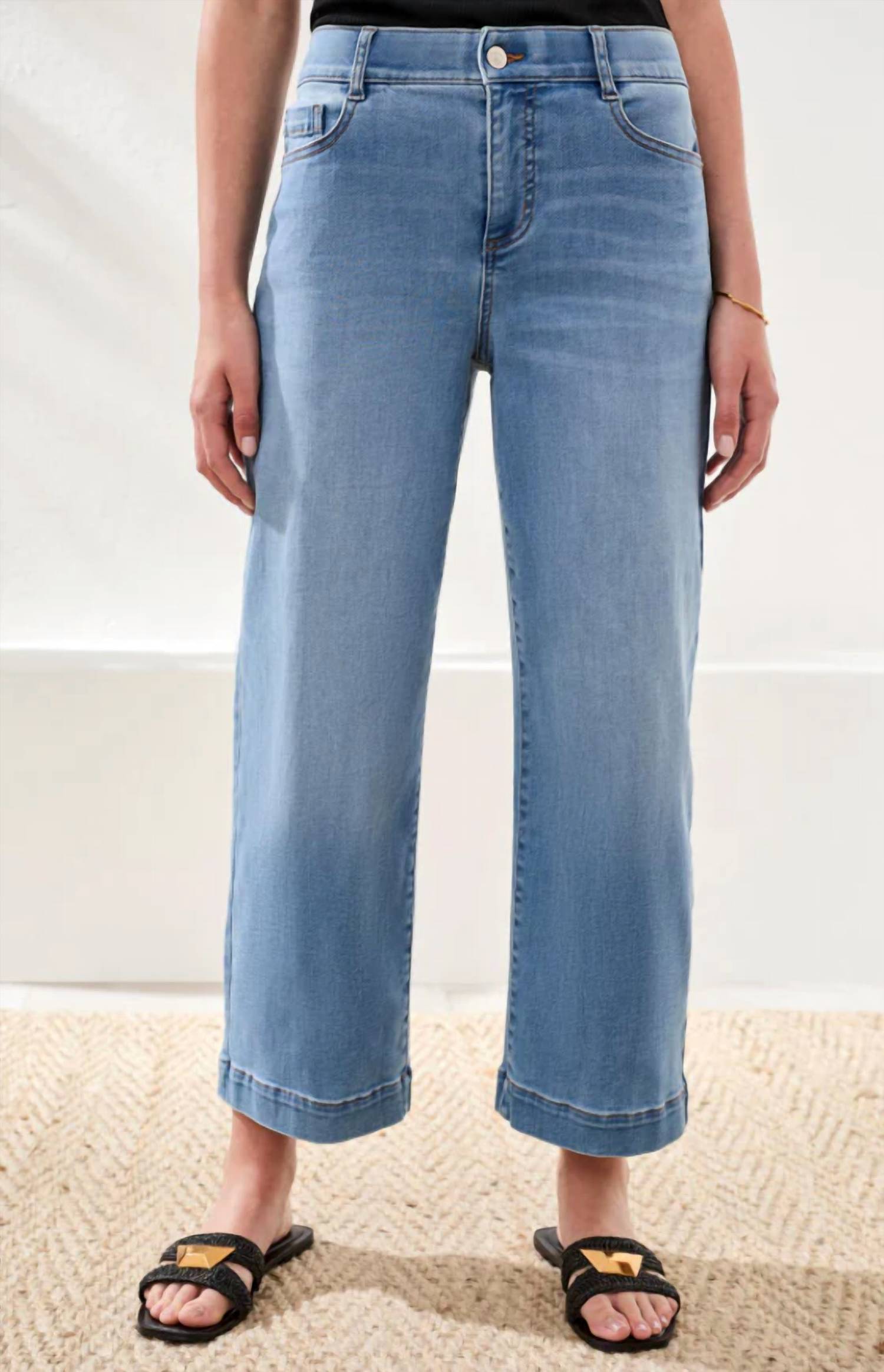 Tribal - Audrey Hugging Wide Crop Jeans