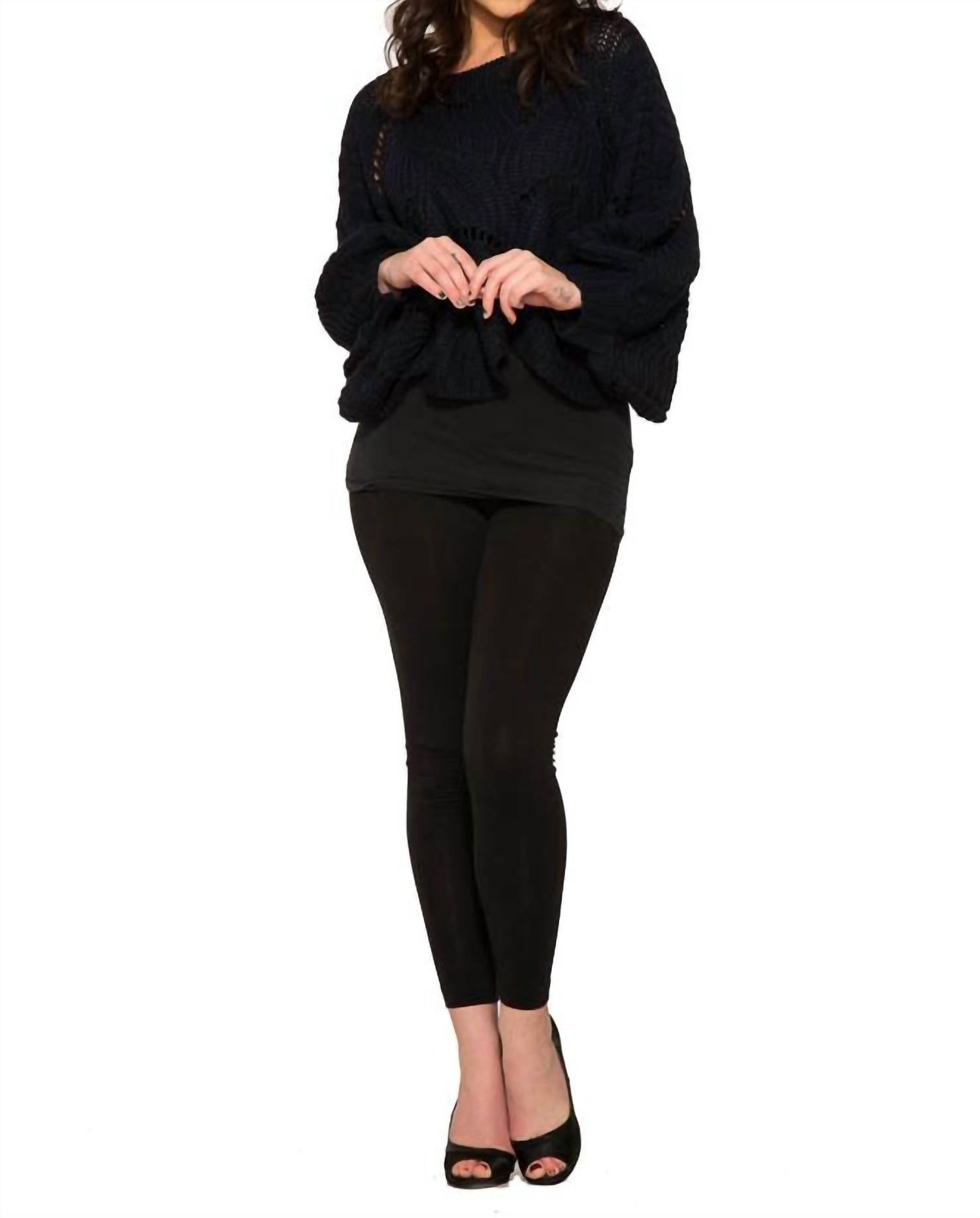 Orchid Bloom - Cordelia Knitted Poncho Sweater