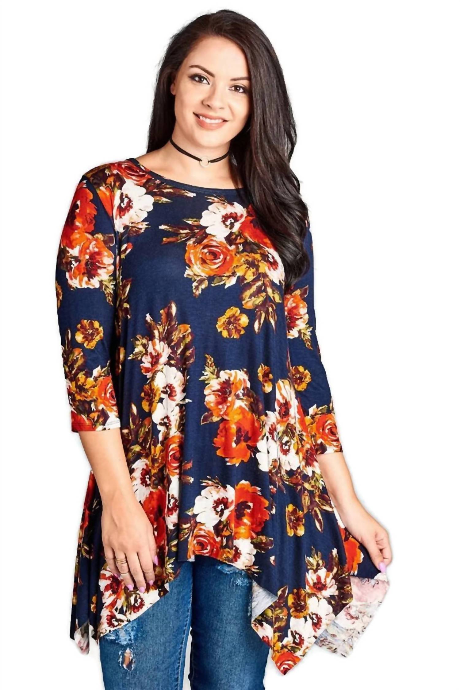 Oddi - Blooming Beauty Floral Swing Top