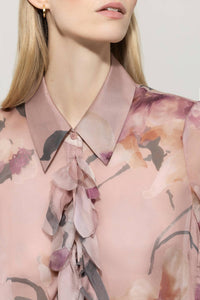 Luisa Cerano - Flower Print Silk Blouse