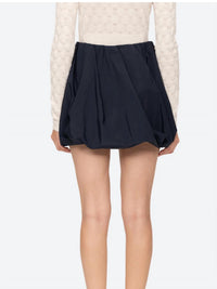 SEA Evelyn Mini Skirt in navy - women's skirt - alternate view