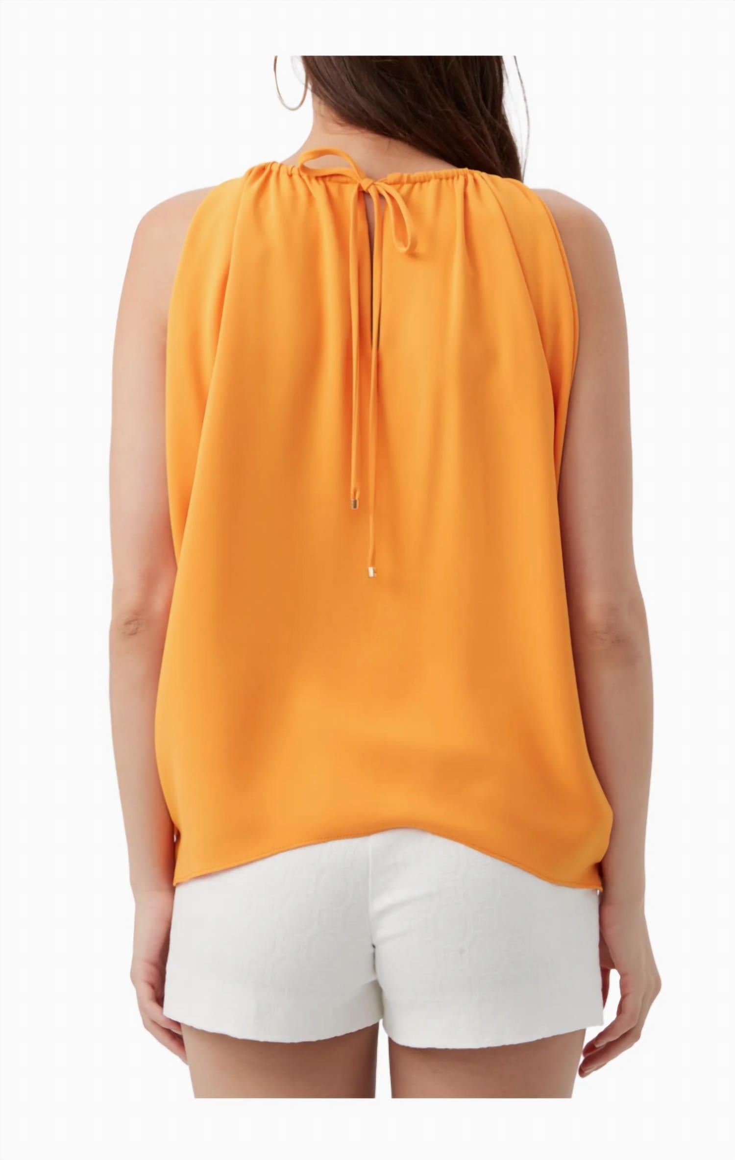 Trina Turk Amos Top in clementine - women's blouse - alternate view