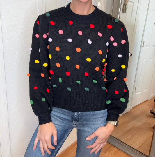 Davi & Dani - Pansy Pom Pom Sweater