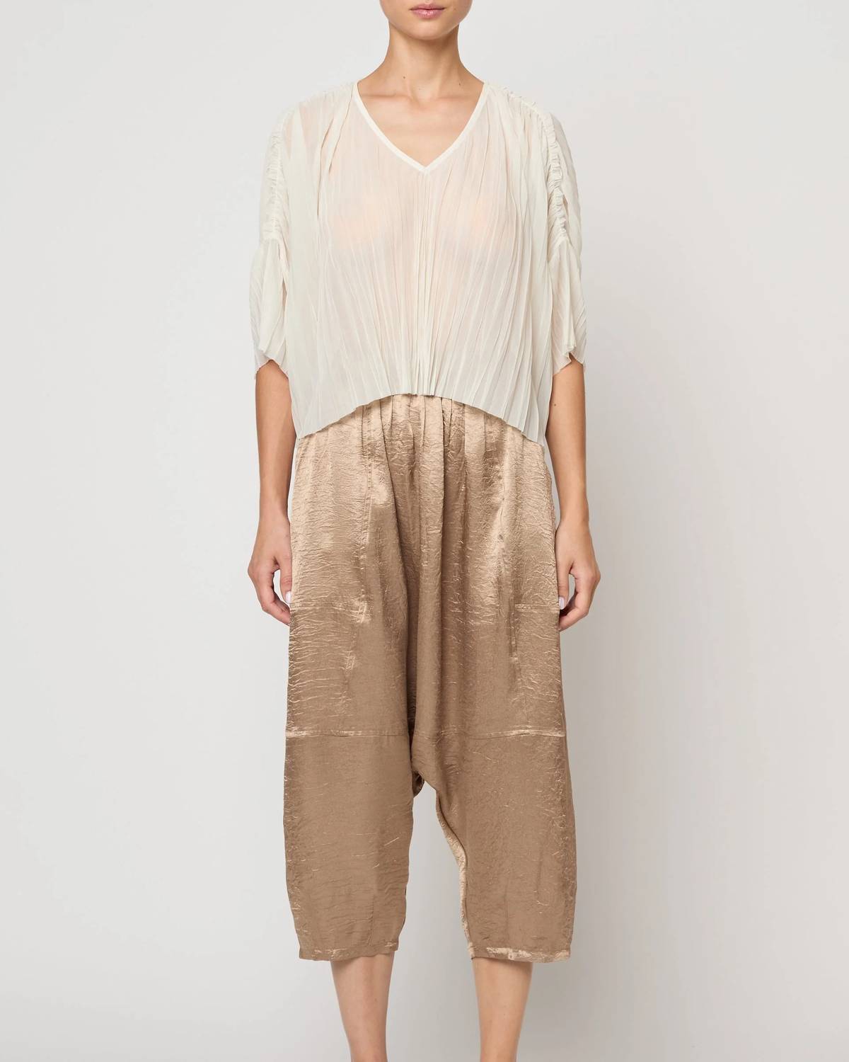 Atelier Delphine - Flared Random Pleats Tee
