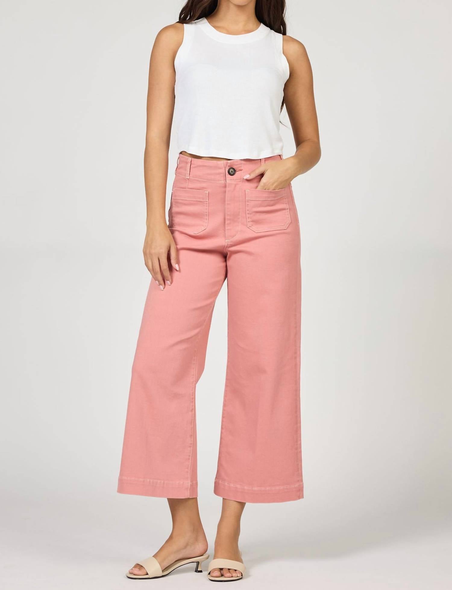 DEAR JOHN DENIM Audrey High Rise Wide Leg Jeans in terracotta - women's jeans - view 4