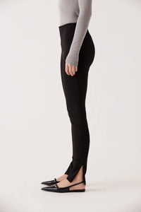 Sophie Rue Side Slit Ponti Leggings in black - women's pants - alternate view