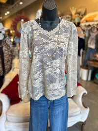 A Rare Bird - Women's Lace Vintage Layer Shirt