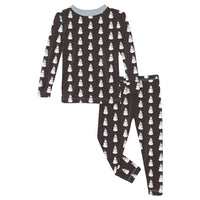 Kickee - Kid's Bamboo Print Long Sleeve Pajama Set