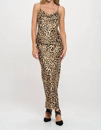 Renee C - Print Satin Cowlneck Top