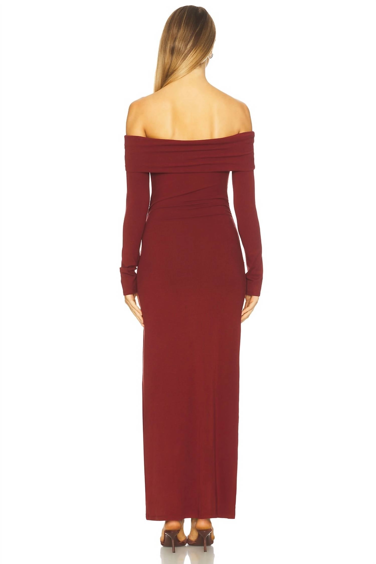 L*SPACE Carrie Off-the-shoulder Dress in red - women's dress - alternate view
