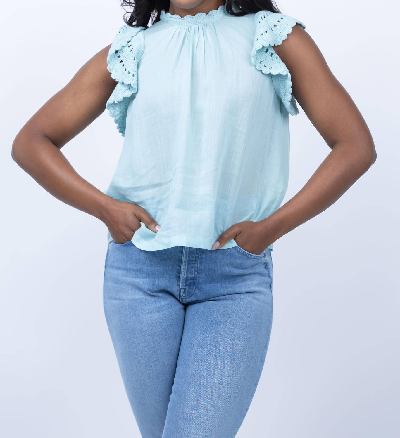 Ulla Johnson Kai Top in beryl - women's blouse