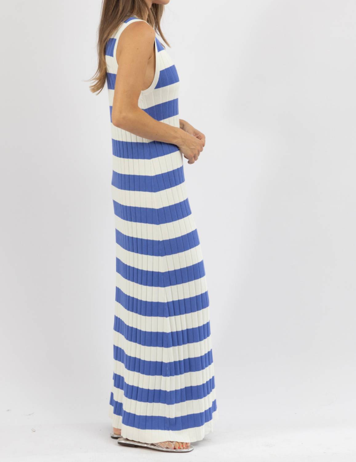 Lalavon - Contrast Stripe Maxi Dress