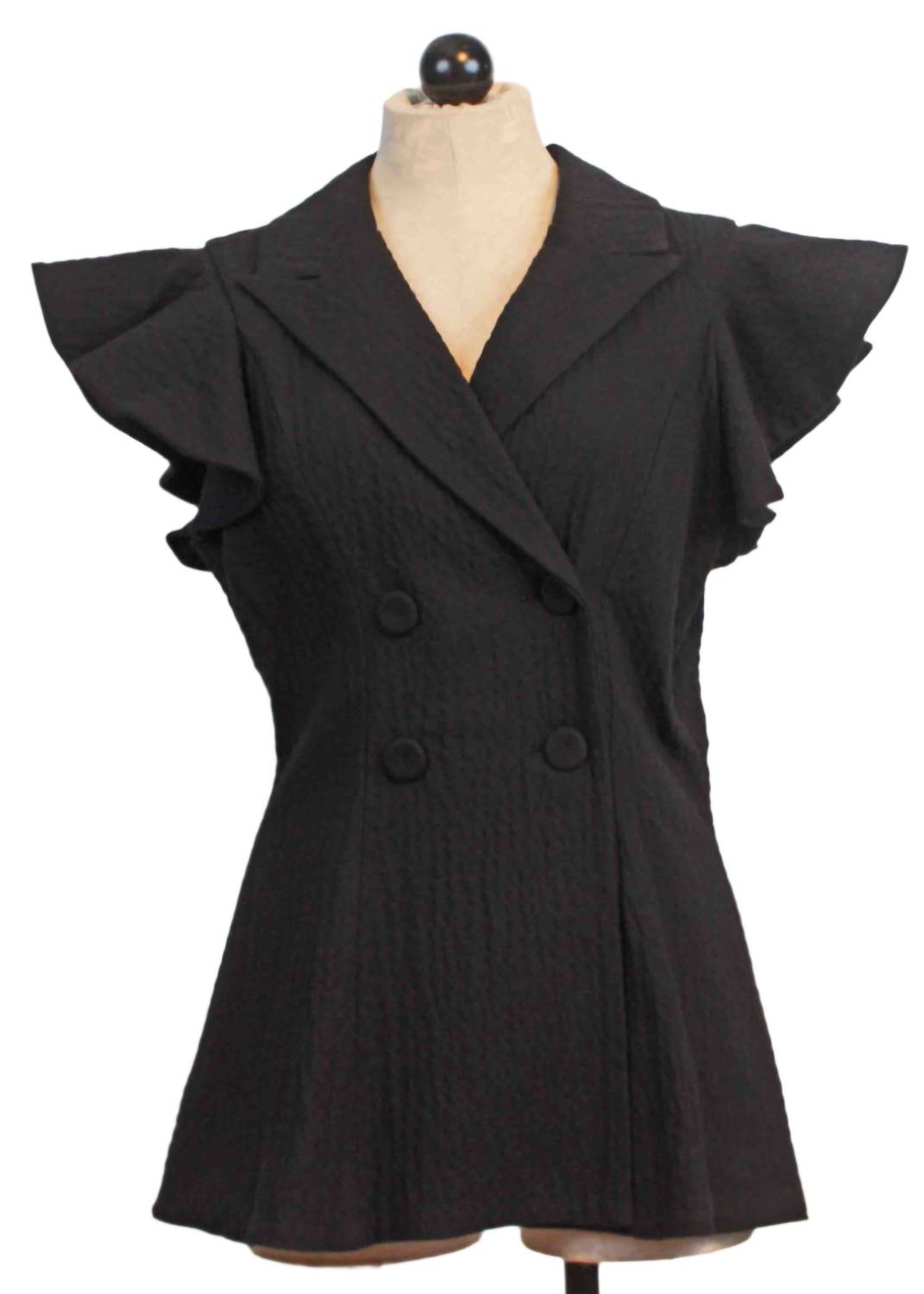 Baci - Women's Embossed Ruffle Vest