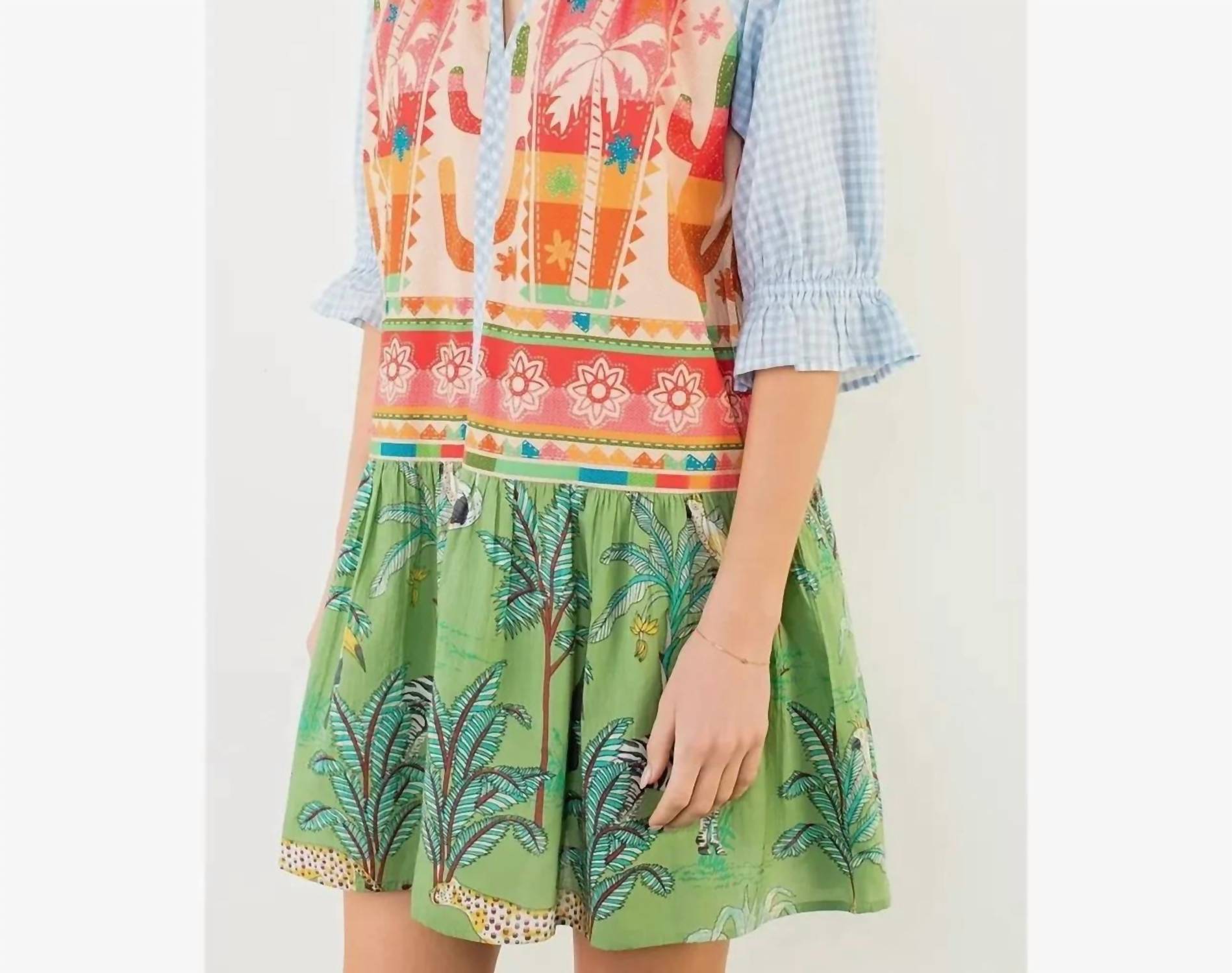 Thml - Multi Patterned V Neck Dress